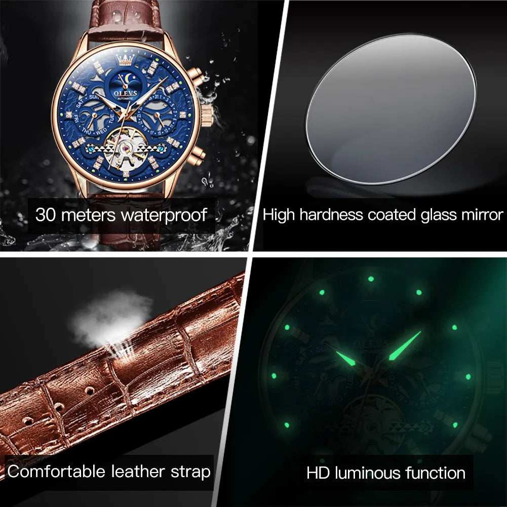 Men's Automatic Mechanical Waterproof  Watch