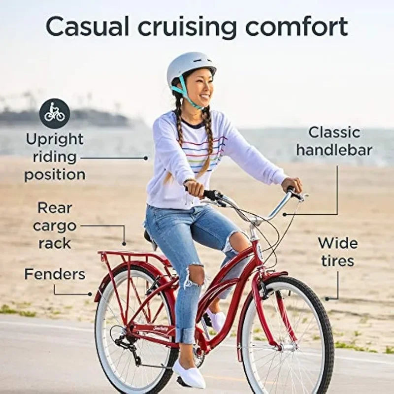 Women's Comfort Beach Cruiser Bike