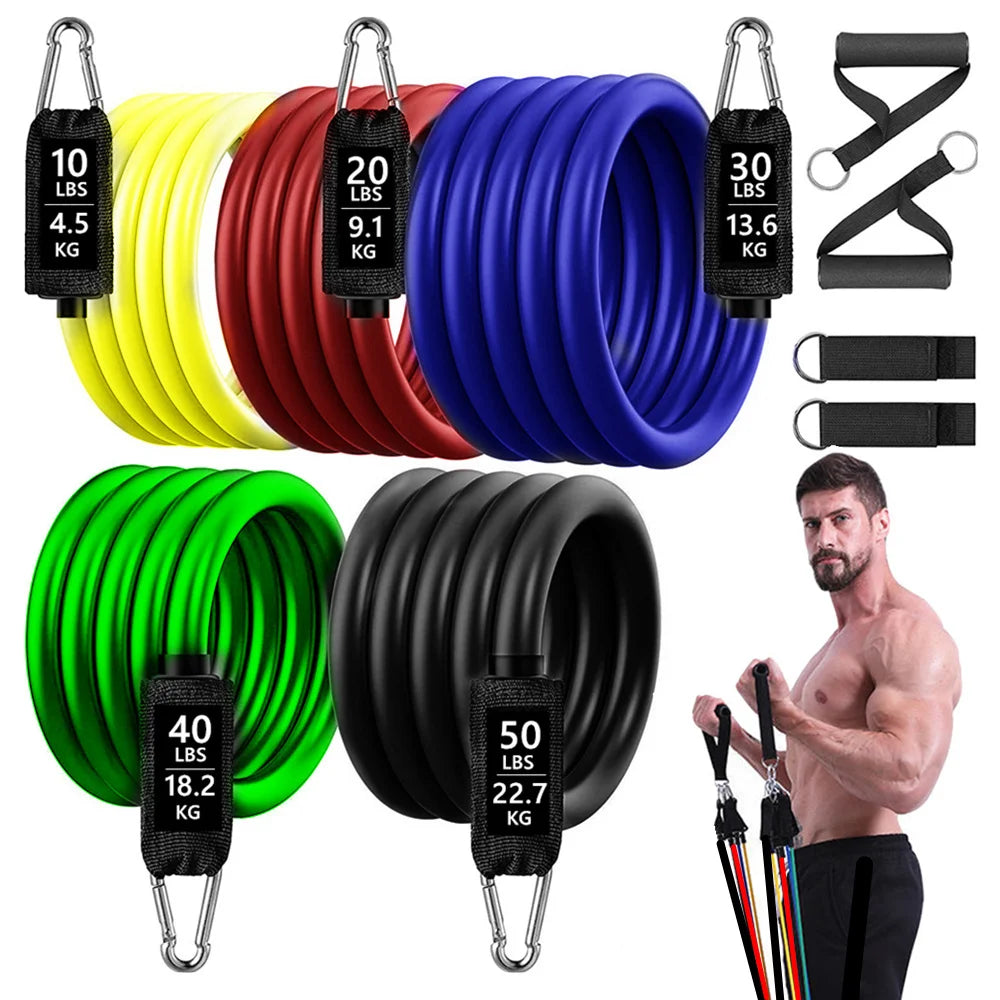 Resistance Bands Set  with Door Anchor & Legs Ankle Straps