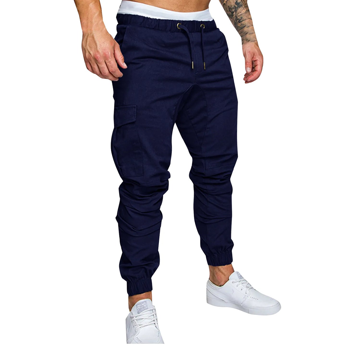 Fashion Men's Skinny Jeans Trousers Solid Color