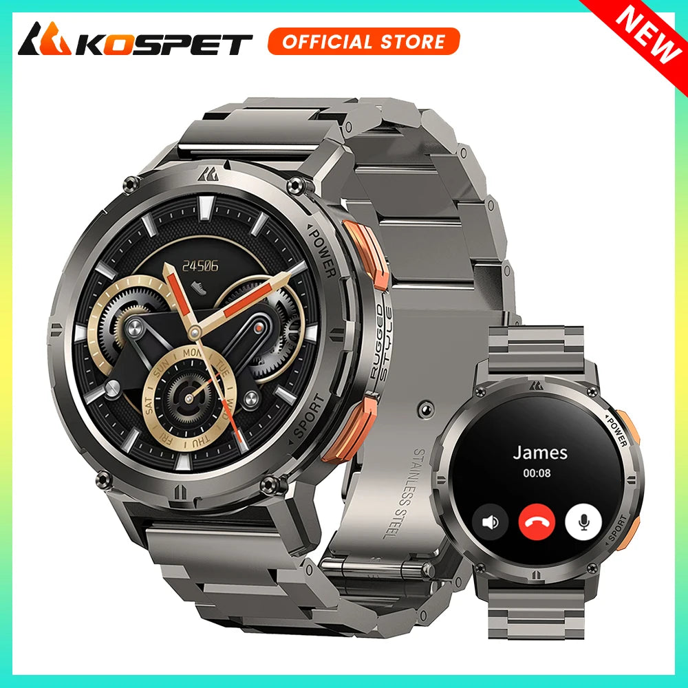 Men's AMOLED AOD Bluetooth Call Electronic  Smart Watch